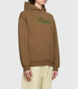 Brown Oversized Front Logo Hoodie