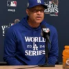 Yankees v Dodgers World Series Dave Roberts Pullover Blue Hoodie