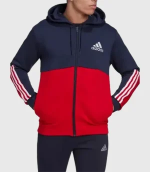 Essentials Colorblock Adidas Fleece Zip-Up Hoodie