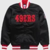 HOMAGE x Starter 49ers Blackout Heavyweight Bomber Jacket