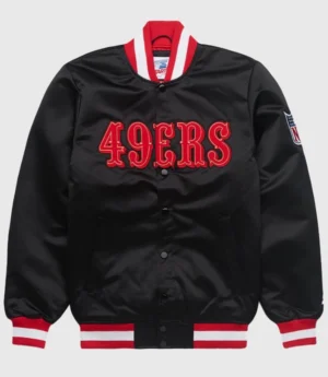 HOMAGE x Starter 49ers Blackout Heavyweight Bomber Jacket