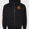 Justin Bieber Balenciaga Burning Unity Zip-Up Hoodie