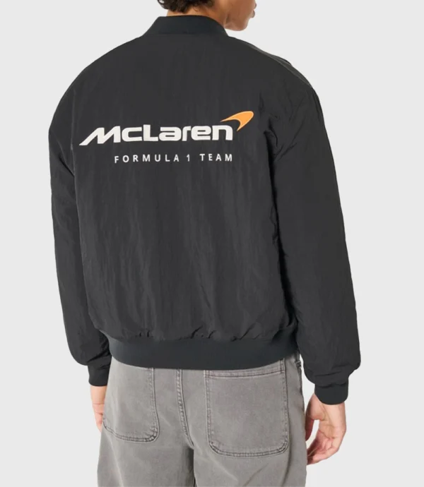 Formula 1 Team Hollister McLaren Graphic Black Bomber Jacket