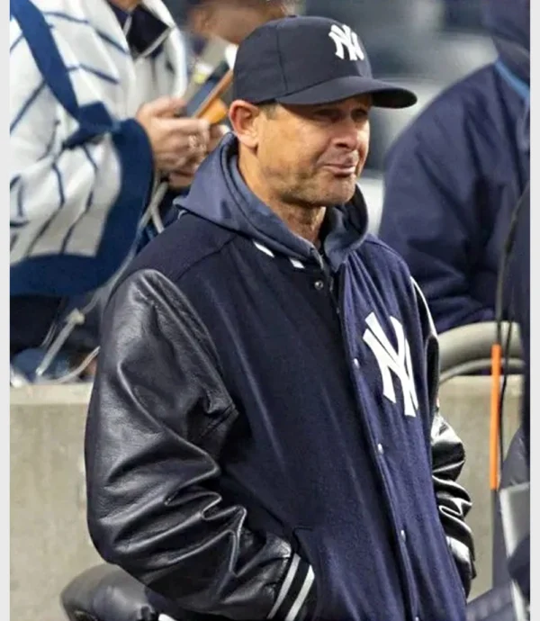 Aaron Boone New York Yankees Navy Blue Varsity Jacket