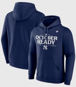 2024 New York Yankees October Ready Post Season Navy Blue Hoodie