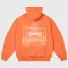 Shop Oversized Palace x Porter Logo Orange Fleece Hoodie