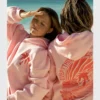 Pink Palm Puff Hoodie