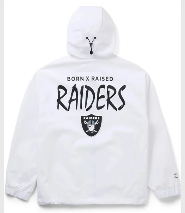 Unisex Born x Raised Raiders Attitude Track White Jacket