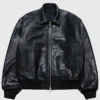 Stussy Flight Black Leather Jacket