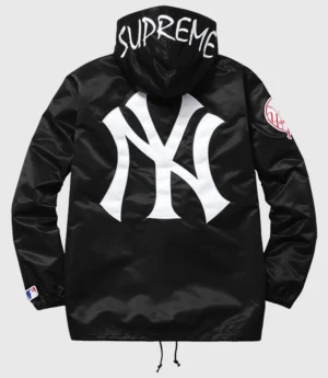 Unisex Supreme Yankees Satin Hooded Jacket