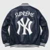 Supreme Yankees Leather Varsity Jacket For Sale