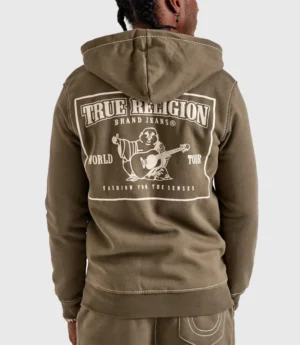 Unisex True Religion Big-T Full-Zip Hoodie For Sale