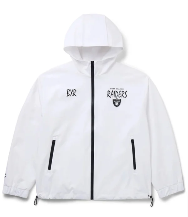 Raiders Born x Raised White Track Jacket