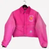 Pink carhartt x ny yankees crop jacket