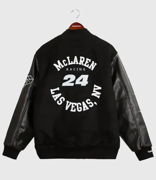 2024 McLaren Racing Las Vegas Wool Varsity Bomber Jacket