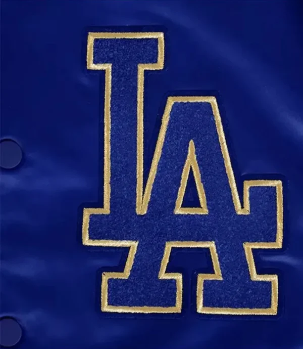 2024 World Series Champions Los Angeles Dodgers Satin Blue Varsity Jacket