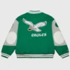 Mitchell & Ness Philadelphia Eagles Varsity Jacket Green And Grey