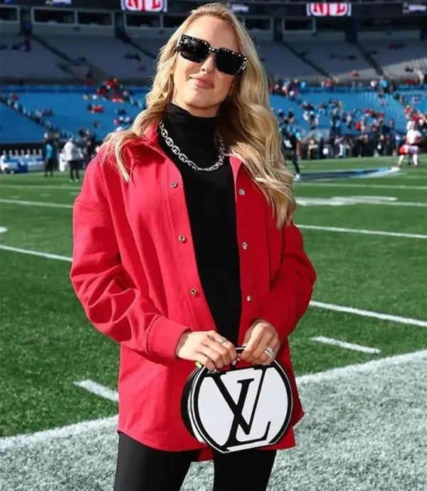 Oversized Brittany Mahomes Cotton Jacket Red