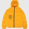 Unisex Drew Puffer Hooded Jacket Yellow