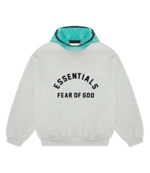 Essentials Grey Mint Leaf Hoodie