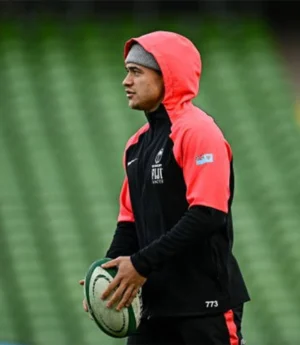 Caleb Muntz Fiji Rugby Red And Black Training Hoodie For Sale