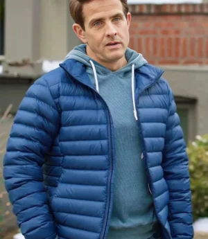 Joey McIntyre Jingle Bell Love 2024 Puffer Blue Jacket