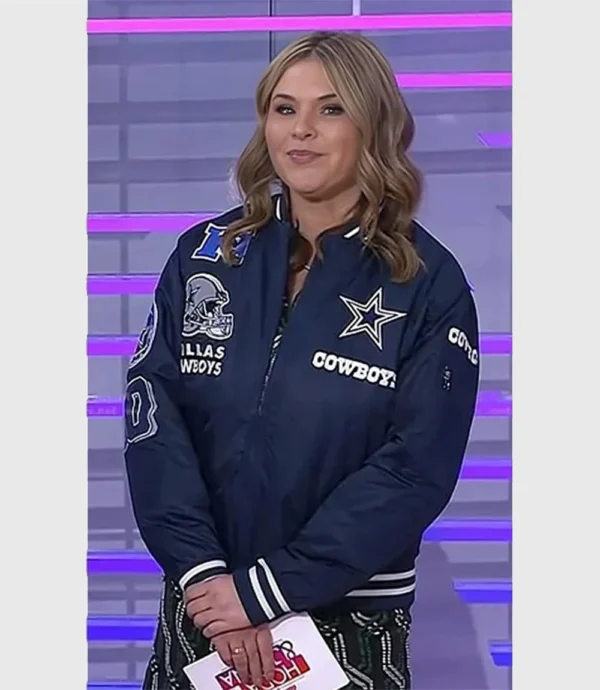 Dallas Cowboys Helmet Jenna Bush Hager Bomber Jacket