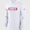 Kansas City Chiefs Sideline Performance Fleece Hoodie White