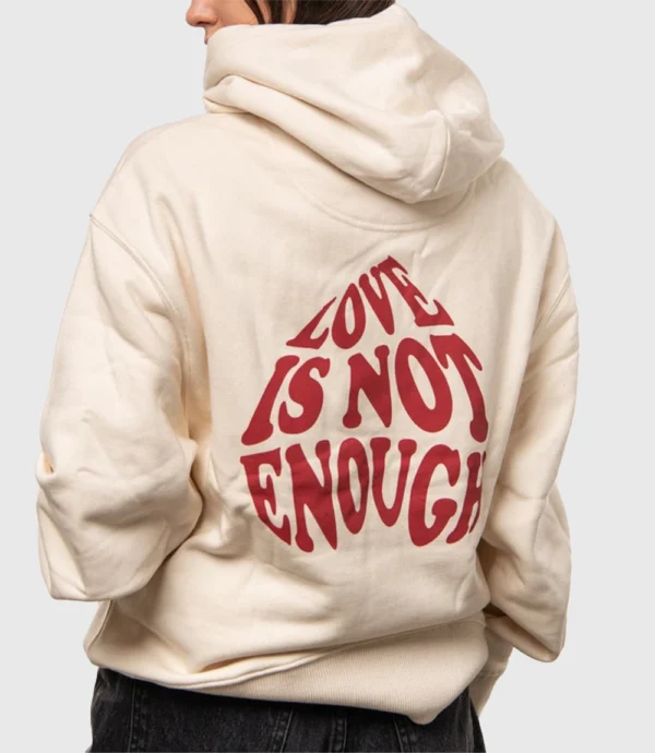 A-MORE Love Is Not Enough Heart Hoodie Oversize