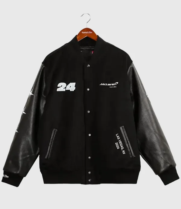 McLaren Racing Black Varsity Bomber Jacket