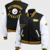 Pittsburgh Steelers Missi Matthews Cropped Varsity Jacket