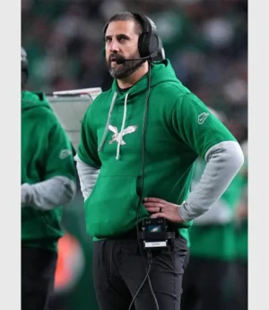 Pullover Philadelphia Eagles Head Coach Nick Sirianni Kelly Green Hoodie