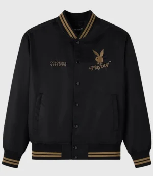 October’s Very Own Playboy Satin Varsity Jacket