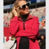 Oversized Brittany Mahomes Custom Red Cotton Jacket