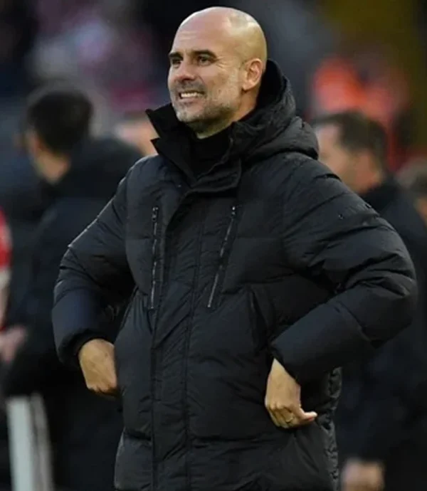 Pep Guardiola Black Puffer Coat