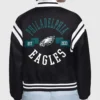 NFL Philadelphia Eagles Starter Cropped Varsity Jacket Black