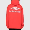 Pullover Balenciaga 3b Sports Icon Hoodie Red