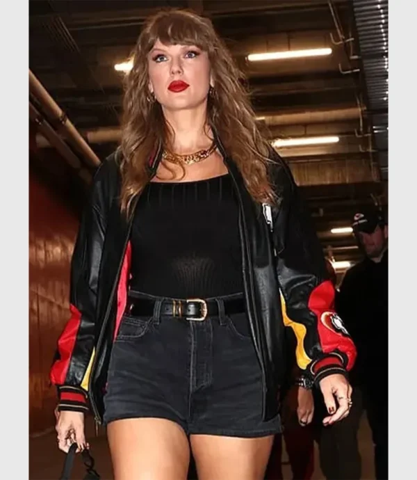 Taylor Swift KC Chiefs Team Varsity Leather Jacket