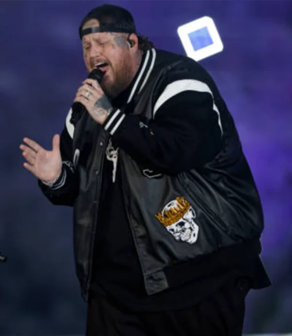 Jelly Roll Beautifully Broken Thanksgiving Halftime Show Black Varsity Jacket