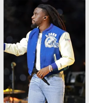 Thanksgiving Halftime Show Shaboozey NFL Team Lions Varsity Jacket