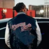 Black Lewis Hamilton Sequin Varsity Jacket