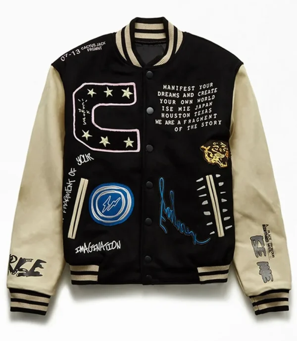 Travis Scott x Fragment Manifest Letterman Jacket