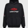 Balenciaga 3b Sports Icon Hoodie Black