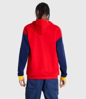 Unisex Eric Emanuel Adidas McDonald’s Pullover Hoodie Red And Navy Blue