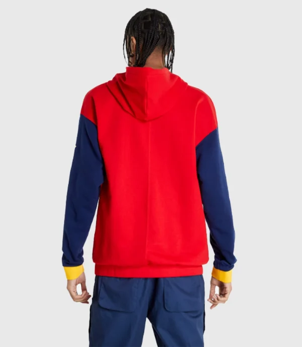 Unisex Eric Emanuel Adidas McDonald’s Pullover Hoodie Red And Navy Blue