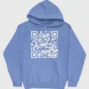 Men And Women Fuck You QR Code Hoodie Blue