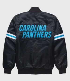 HOMAGE X Starter Panthers Satin Varsity Jacket Black