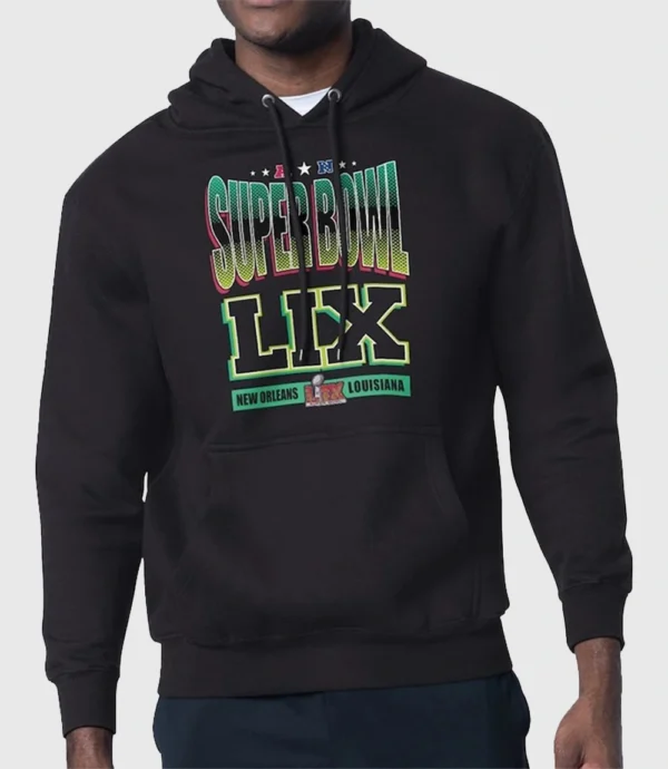 Super Bowl LIX 2025 Starter Black Super Bowl Graphic Fleece Hoodie