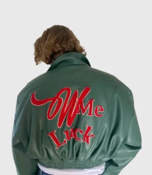 Wish Me Luck Green League Bomber Jacket Green