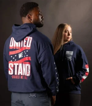 Men And Women United We Stand Divided We Fall Hoodie Navy Blue